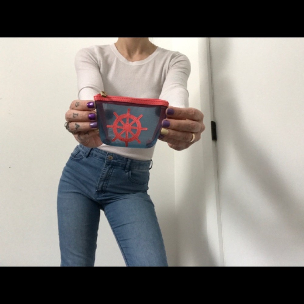 OLOL Nautical Theme Ships Wheel Coin Purse - Picture 3 of 11